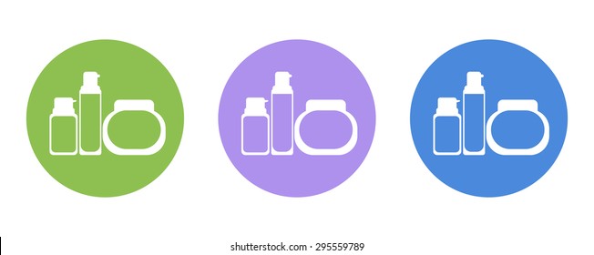 perfume bottle flat icon pictogram, for design presentation in vector