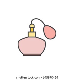 Perfume bottle flat line icon.