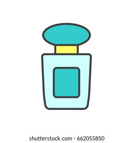 Perfume bottle flat line icon.