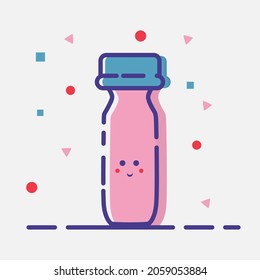 frasco de perfume con estilo mbe plano. ilustración de producto adorable para perfumería o tienda de moda