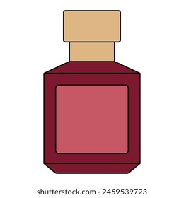 perfume bottle. glass bottle for perfume and perfumery .Vector illustration 