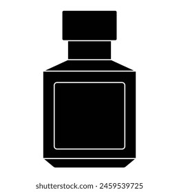 botella de perfume. botella de vidrio para perfume y perfumería .Ilustración vectorial 