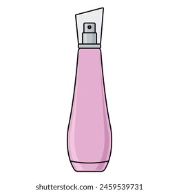 perfume bottle. glass bottle for perfume and perfumery .Vector illustration 