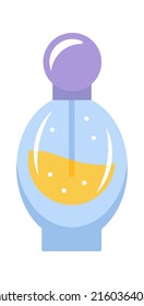 Perfume Bottle Glass Vial and Flask. Vector illustration