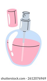 Perfume bottle hand drawn element