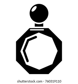 Perfume bottle hexagon icon. Simple illustration of perfume bottle hexagon vector icon for web