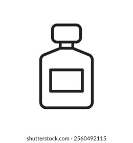 Perfume bottle icon Black and white logo