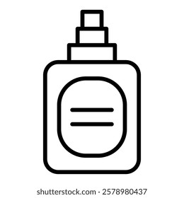 Perfume bottle icon Black and white logo