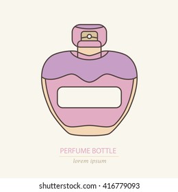  Perfume bottle icon. Can use for design wrapping paper packaging, scrap-booking, sites and perfume shops