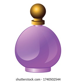 Icono de la botella Perfume. Dibujo del icono del vector del frasco de perfume para diseño web aislado en fondo blanco
