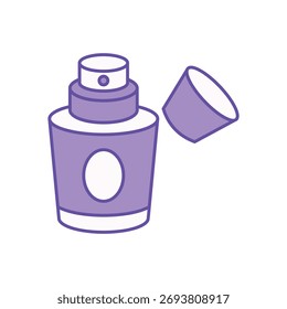 Icono de la botella de perfume Ilustración vectorial limpia y moderna