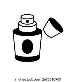 Perfume Bottle icon clean and modern vector illustration