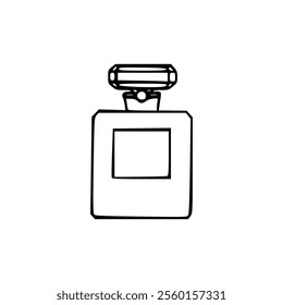 Perfume bottle icon doodle illustration