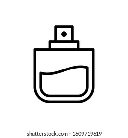 Perfume bottle icon. Eau de toilette, Cologne, Fragrance design illustration.