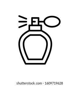 Perfume bottle icon. Eau de toilette, Cologne, Fragrance design illustration.