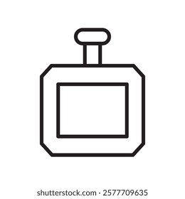 Perfume bottle icon Flat simple outline