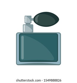Perfume bottle icon in flat style isolated on white background. Vector illustration.