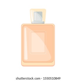 Perfume bottle icon in flat style isolated on white background. Vector illustration.