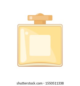 Perfume bottle icon in flat style isolated on white background. Vector illustration.