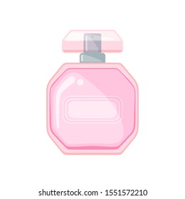 Perfume bottle icon in flat style isolated on white background. Vector illustration.