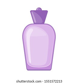 Perfume bottle icon in flat style isolated on white background. Vector illustration.