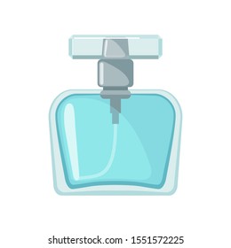 Perfume bottle icon in flat style isolated on white background. Vector illustration.