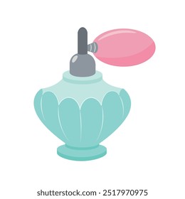 Icono de la botella de perfume en estilo plano aislado sobre fondo blanco Ilustración vectorial