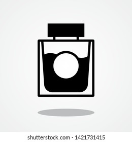 Perfume Bottle Icon with Gray Shadow
