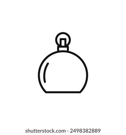 Parfümflaschen-Symbol einzeln auf weißem Hintergrund