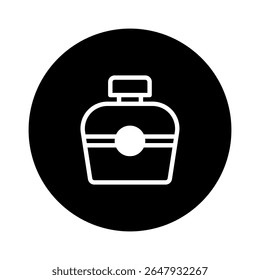 Perfume bottle icon in a modern and minimalist style design suitable for various projects showcasing elegance