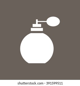 Perfume Bottle Icon on Dark Gray Color. Eps-10.