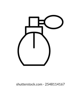 Perfume bottle icon Outline set in black and white color