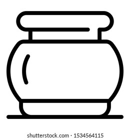 Perfume bottle icon. Outline perfume bottle vector icon for web design isolated on white background
