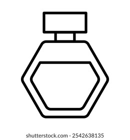 Vector de contorno de icono de botella de perfume