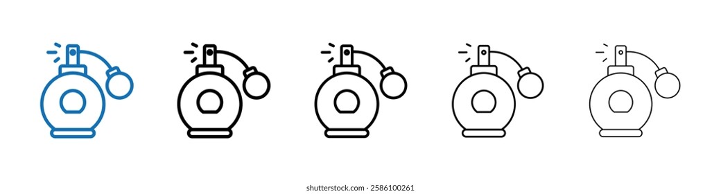Perfume bottle icon Outline vector logo for web ui