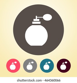 Perfume Bottle Icon in round shape.