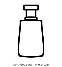 perfume bottle icon, simple flat style, pictogram logo symbol vector illustration, isolated on white for mobile app