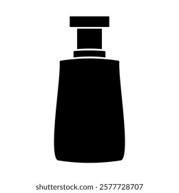 perfume bottle icon, simple flat style, pictogram logo symbol vector illustration, isolated on white for mobile app