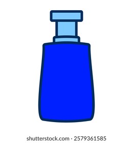 perfume bottle icon, simple flat style, pictogram logo symbol vector illustration, isolated on white for mobile app
