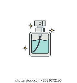 Perfume Bottle icon symbol vector illustration isolated on white background