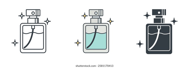 Perfume Bottle icon symbol vector illustration isolated on white background