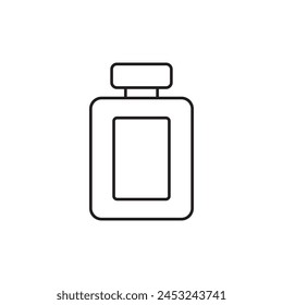 Icono de la botella de perfume, Plantilla para el gráfico y el Diseño web. Ilustración vectorial