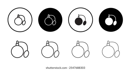 Perfume bottle icon Thin line flat illustration