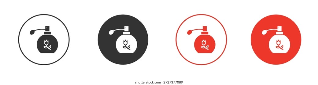 Icono de la botella de perfume para ui o ux aislado en blanco para el App móvil, editable