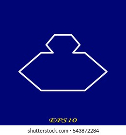 perfume, bottle, icon, vector illustration eps10