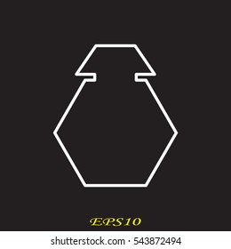 perfume, bottle, icon, vector illustration eps10