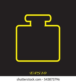 perfume, bottle, icon, vector illustration eps10