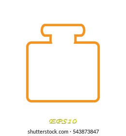 perfume, bottle, icon, vector illustration eps10