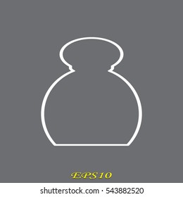 perfume, bottle, icon, vector illustration eps10
