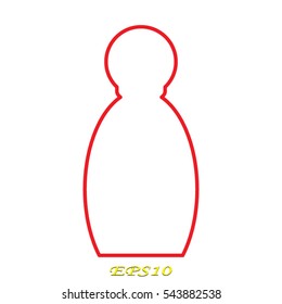 perfume, bottle, icon, vector illustration eps10